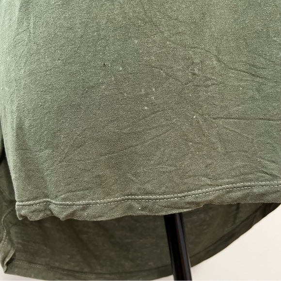 3/$30 AE Don’t Ask Why Drapey Open Back Tee Green One Size Distressed T-Shirt - Picture 4 of 14